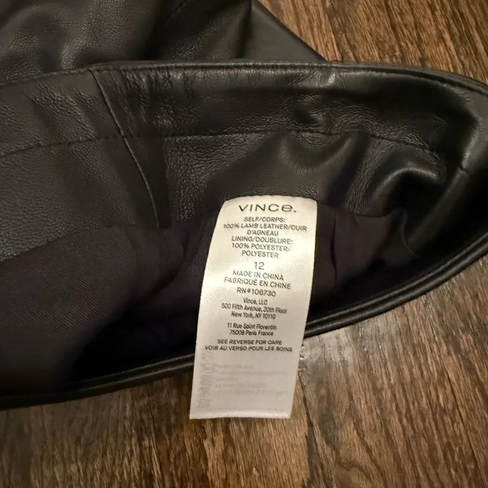 Vince  leather skirt
